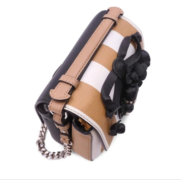 Sold! FENDI Ltd Edition Double Pequin Baquette Bag Clutch Crossbody Purse - Picture 4 of 17